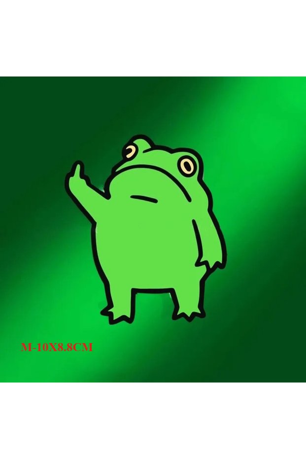 M-10X8.8CM 1Pc Funny Frog Vinyl Sticker, Waterproof Decal for Motorbike Front Fairing, Fuel Tank, Si