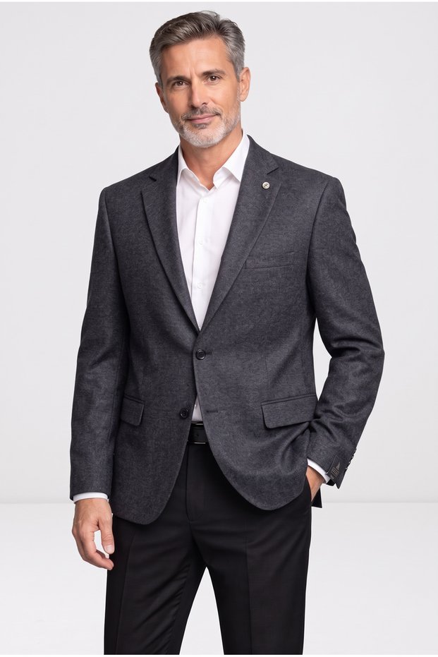 Men's Classic-Fit 4-Drop Wool Single-Breasted Jacket