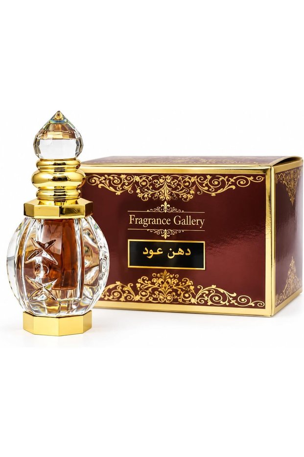 Dehn Oud Perfume Oil, Traditional Oud Fragrance, Elegant Arabic Perfume Oil in Decorative Glass Bottle, Premium Gift Presentation