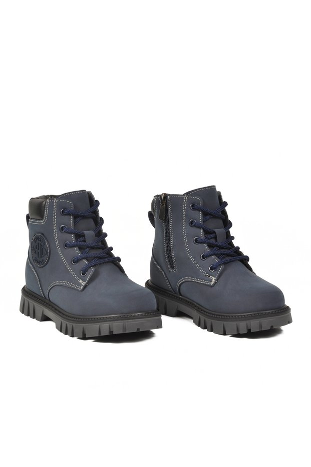 Navy Blue Polyurethane Children's Boots 1782 P