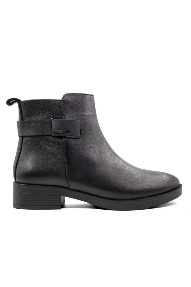 21892 Genuine Leather Black Women's Boots