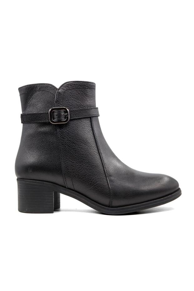 24113 Genuine Leather Black Women's Boots