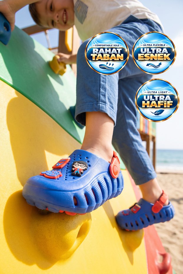 Children's Slippers 2504 Cobalt-Red