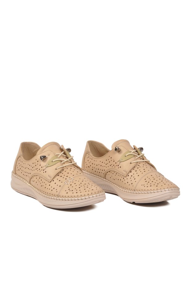 Women's Casual Shoes, Genuine Leather, 9523, Beige