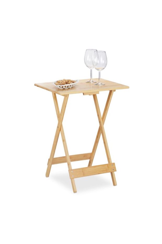 Foldable Bamboo Side Table