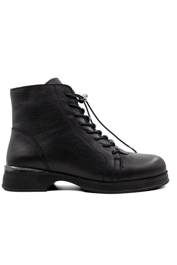 37153 Genuine Leather Black Women's Boots
