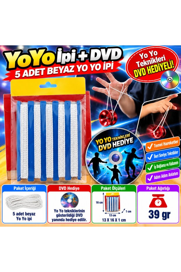 Teens White Yo-Yo String + DVD