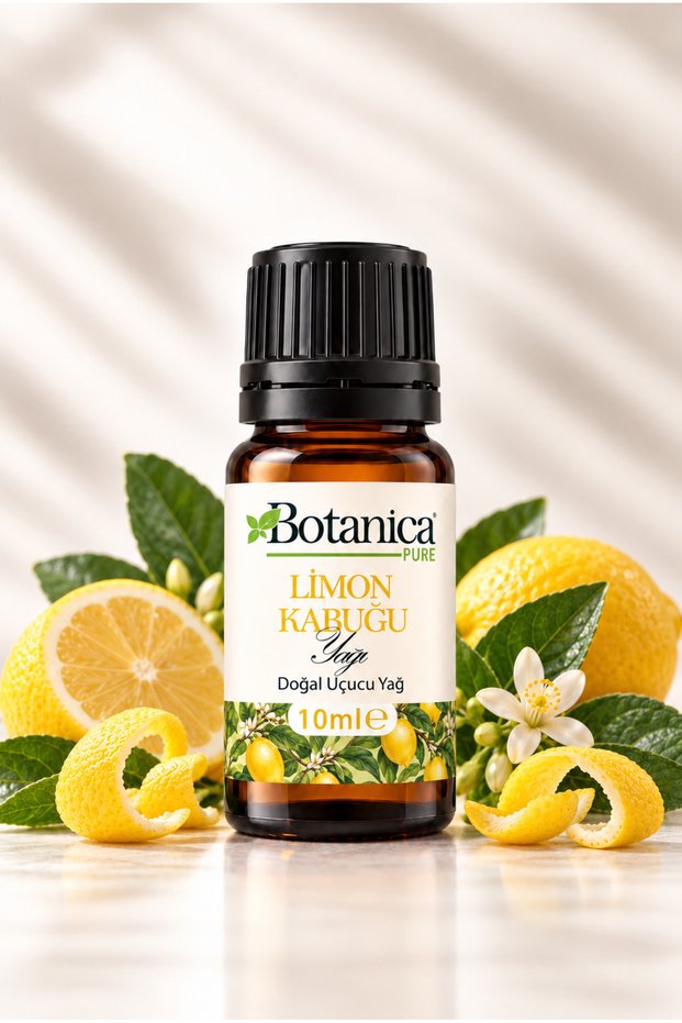 100% Pure Lemon Peel Essential Oil, 10 mL (Citrus limonum) – Steam Distillation