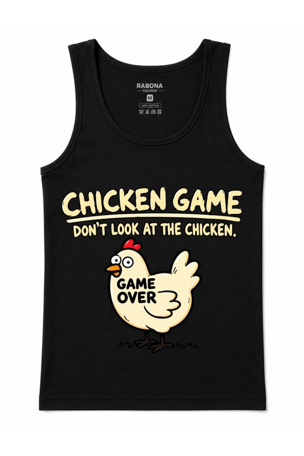 Chicken Game – Don't Look at the Chicken: Fun Chicken Tank Top with a Chicken Cartoon