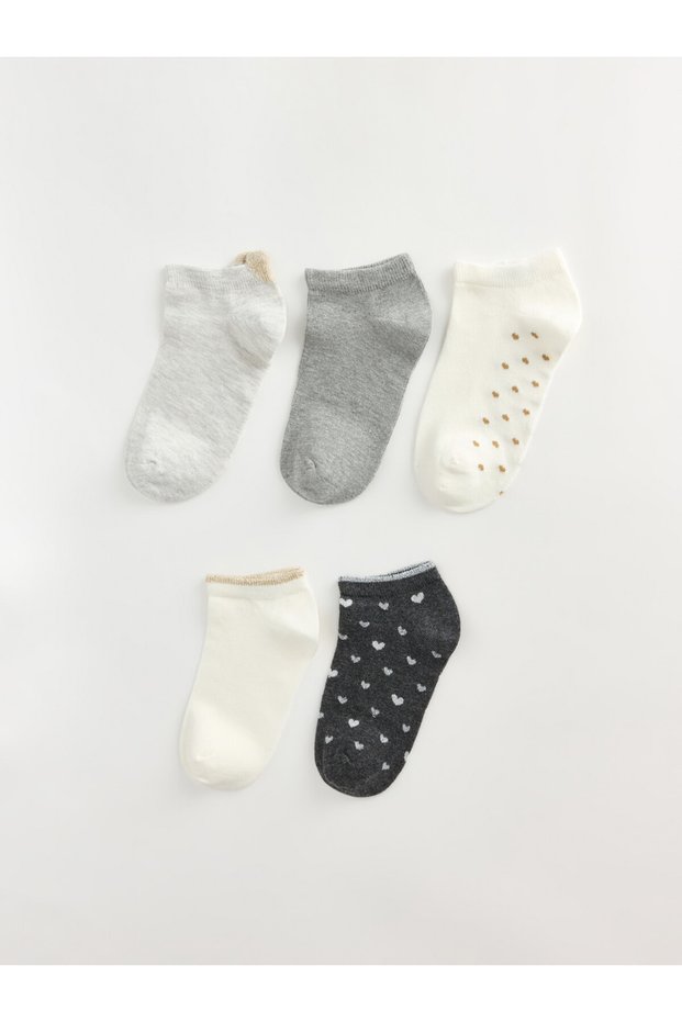 Trendy Picks from Kübra Butik: Embroidered Women's Ankle Socks, Pack of 5