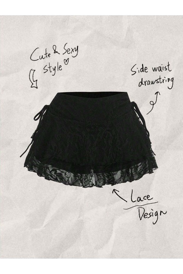 Fustă pantalon, negru