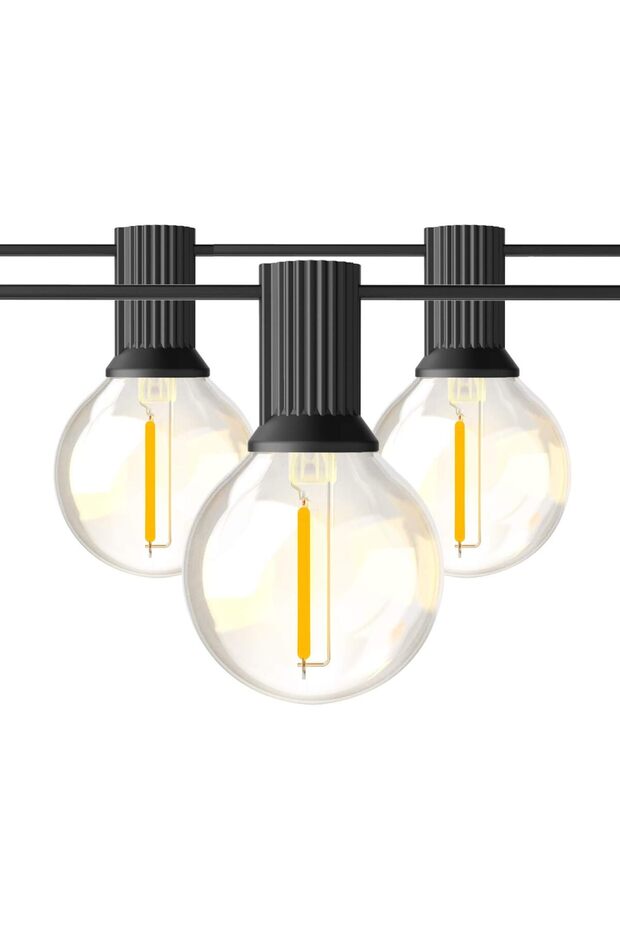 Outdoor String Lights 50ft with 46pcs E12 Sockets 2200K Warm White