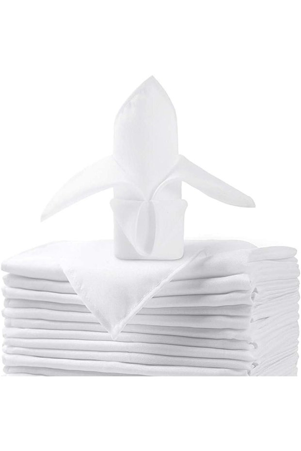 12-pack Cloth Napkins, Premium Quality Cotton,Machine Washable Polyester Oversized Cloth Dinner Tabl