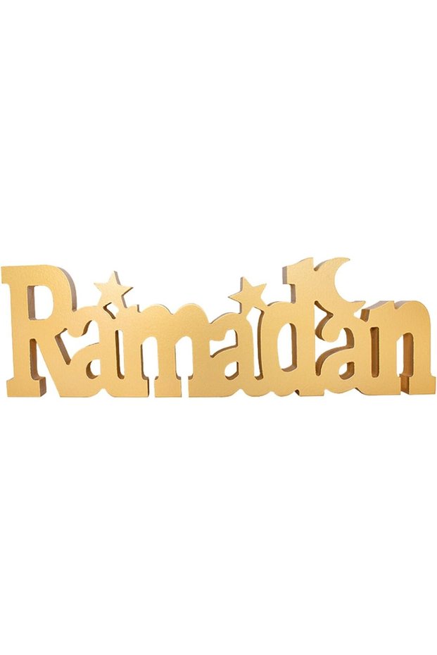 زينة رمضان ذهبية 40 × 2.5 × 12 سم