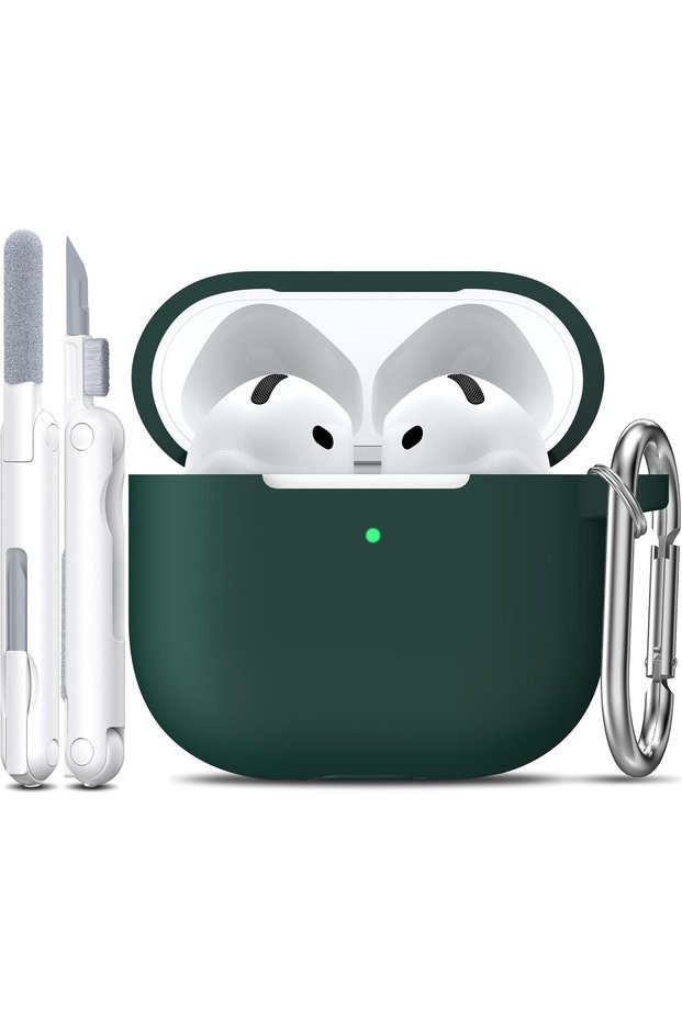 غطاء سيليكون ناعم لسماعات AirPods 5 و AirPods 4 - لون أخضر غابوي