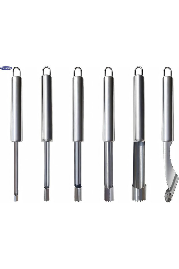 Fruit and Vegetable Corer Tool, Multi-Function Stainless Corer and Pitter Remover Set for Apple, Pea