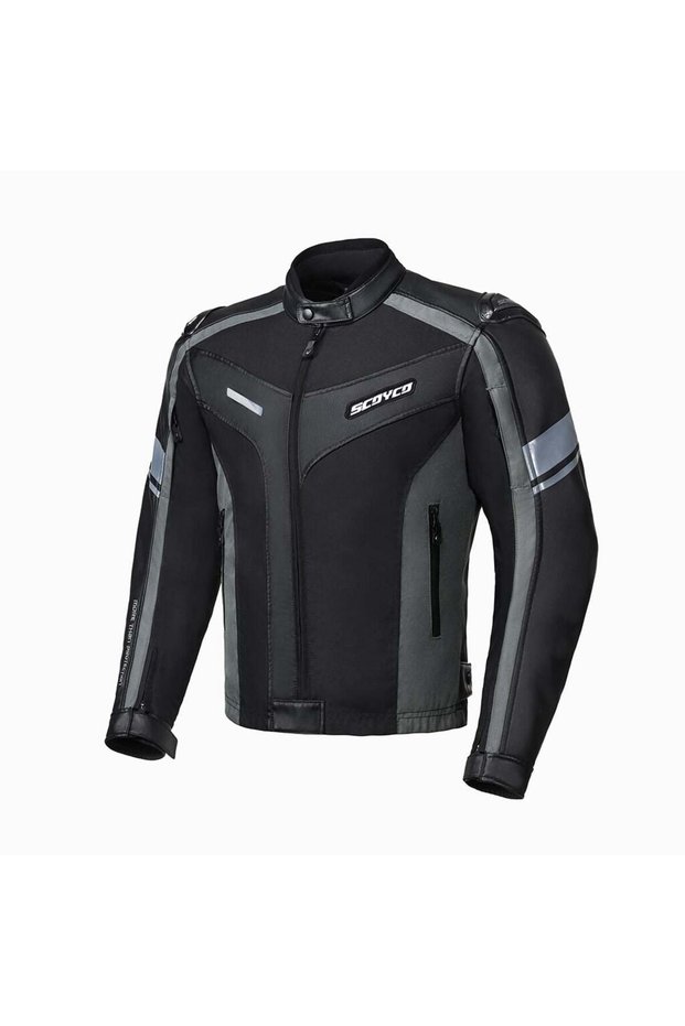 Jk 152 Motorcycle Coat Black Gray