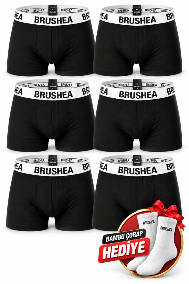 Premium Men's Boxer Brief 6-Pack – Cotton-Stretch Fabric, Elastic Waistband, Non-Riding, Solid Color Boxer Briefs