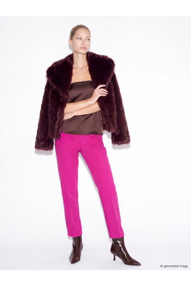 LCW Vision Fuchsia Polyviscose Straight-Leg, Tapered-Ankle Women's Pants—The ALITA CITY Difference