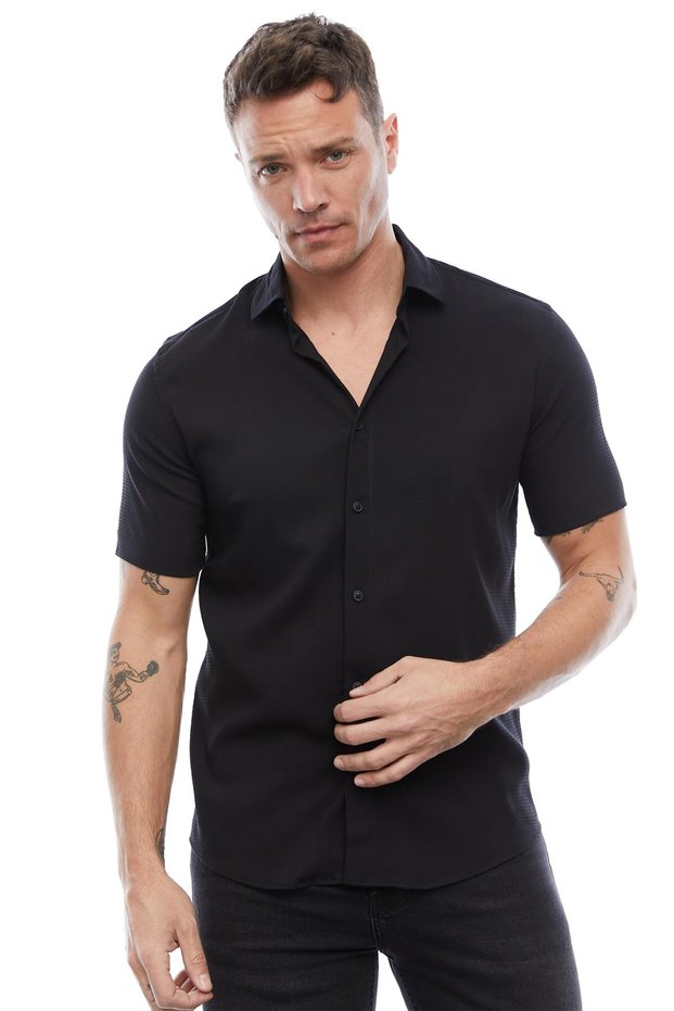 MEN'S SHORT SLEEVE BOL SLIM SHIRT KSD4542