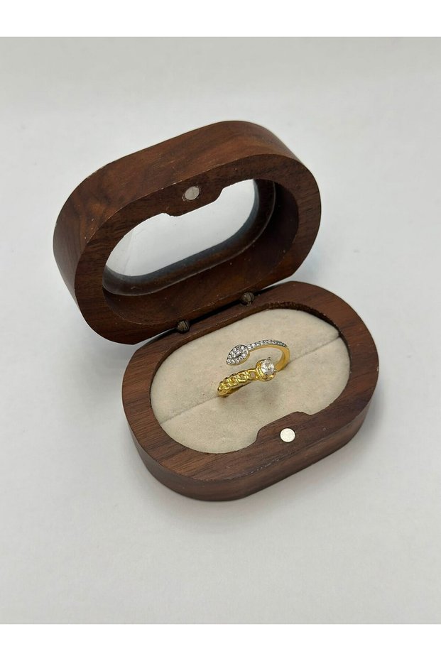 Steel Ring with Teardrop and Single Stone Embellished Detail