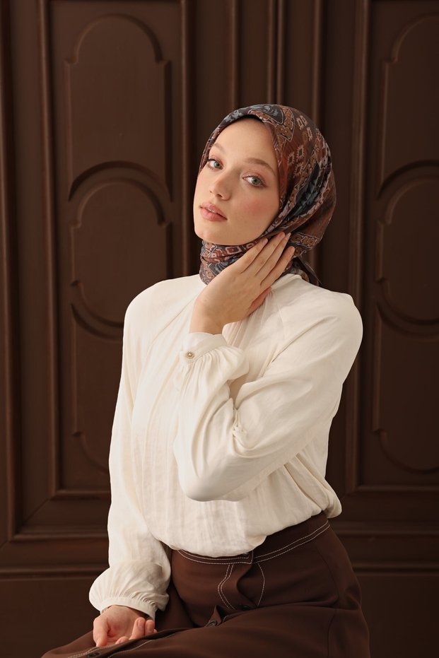 Velora Scarf, Ethnic Terracotta Color