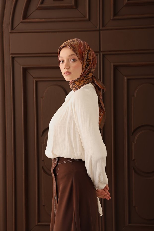 Velora Scarf, Ethnic Mustard
