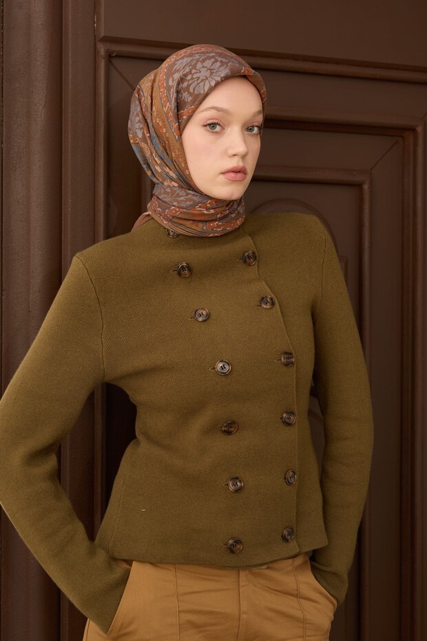 Velora Scarf, Ethnic Chocolate Brown