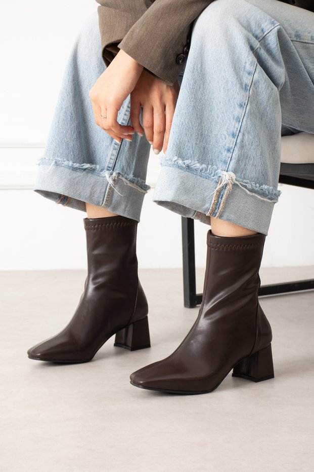 Women's Fur-Lined Zip-Up Boots, Warmly Lined, Stylish Design (Heel Height: 6 cm)