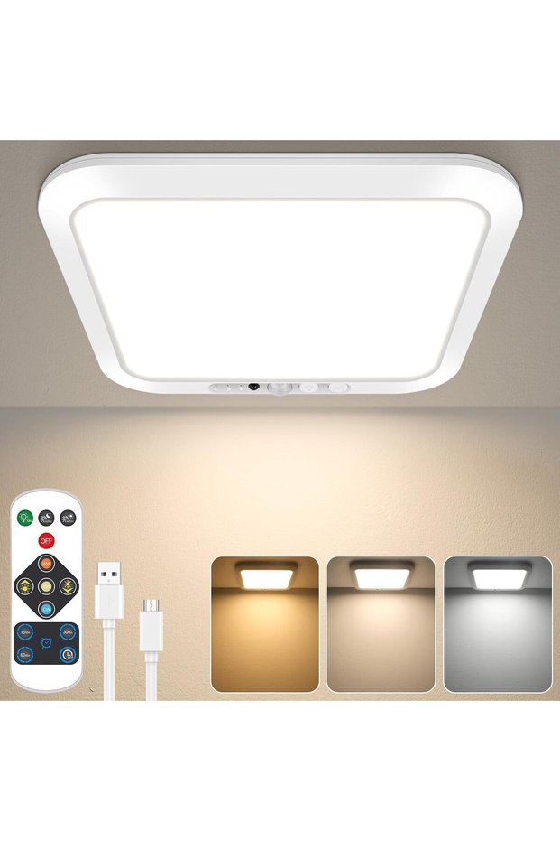 Rechargeable Motion Sensor Ceiling Light, Battery Operated Closet Light