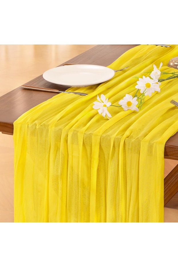 Cheesecloth Table Runner Fall Boho Wedding Birthday Party Home Decor