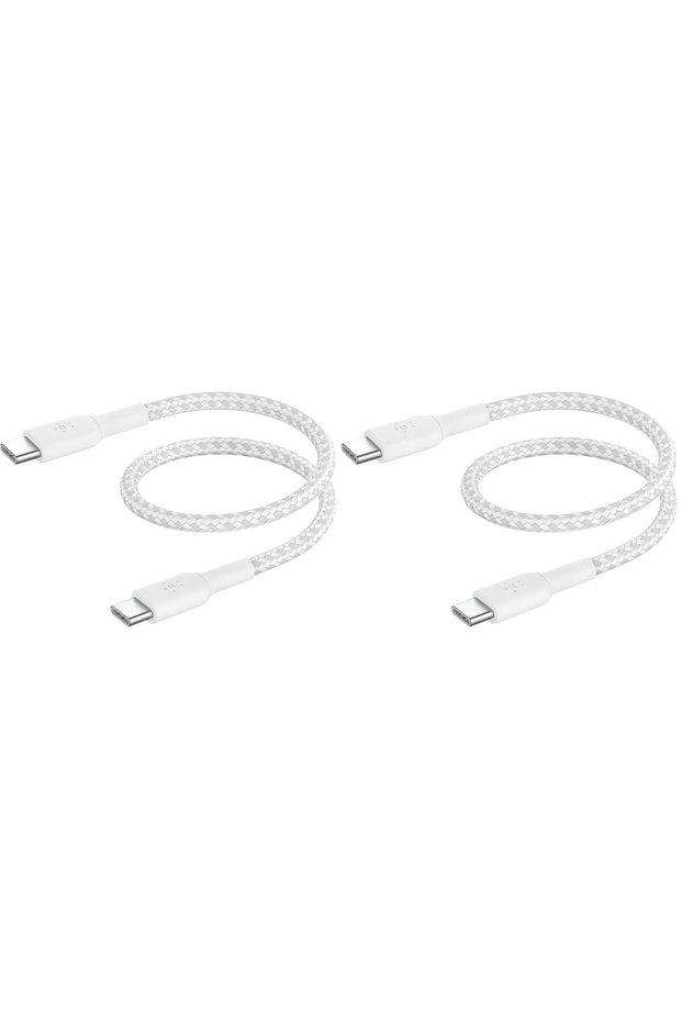 كابل BoostCharge (0.5 قدم) مجدول من نوع USB-C إلى USB-C لهواتف آيفون 16، آيفون 16 برو، آيفون 16 برو ماكس، آي بي