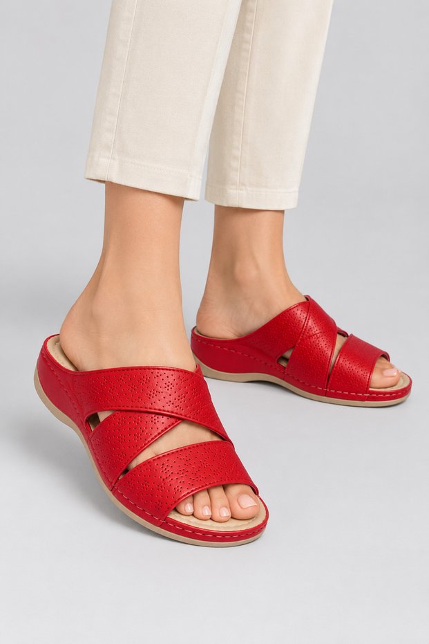 Women's Cross-Strap Soft Sole Casual Slippers 800-111