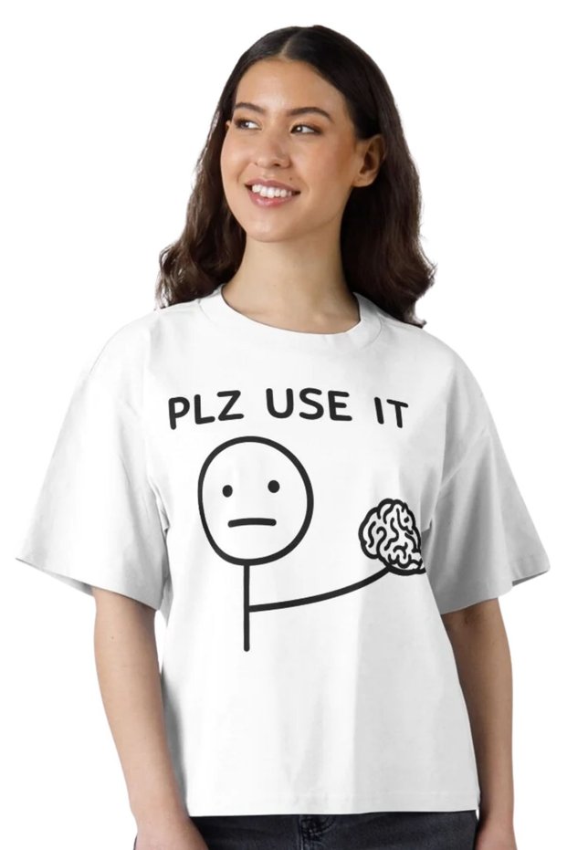 "Plz Use It" Funny T-Shirt with Text