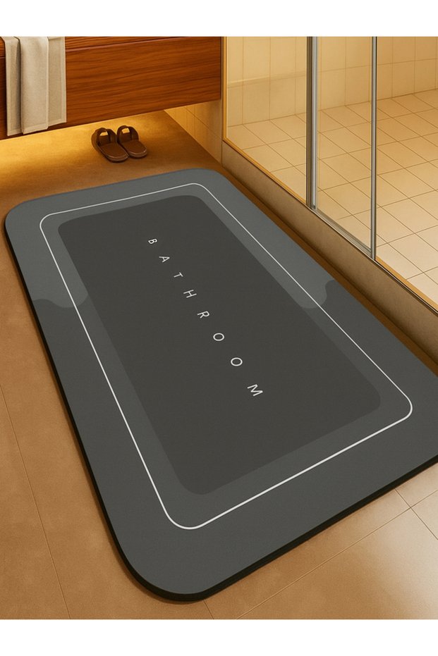 Charcoal Non-Slip Bathroom Mat