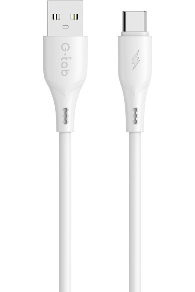 GAC03 USB-C Cable 18W 2.4A Fast Charging, High-Speed Data Transfer,USB-A to USB C charging cable for iPhone 15, Samsung Galaxy S23, Google Pixel, iPad, MacBook, Nintendo Switch - 1m, White