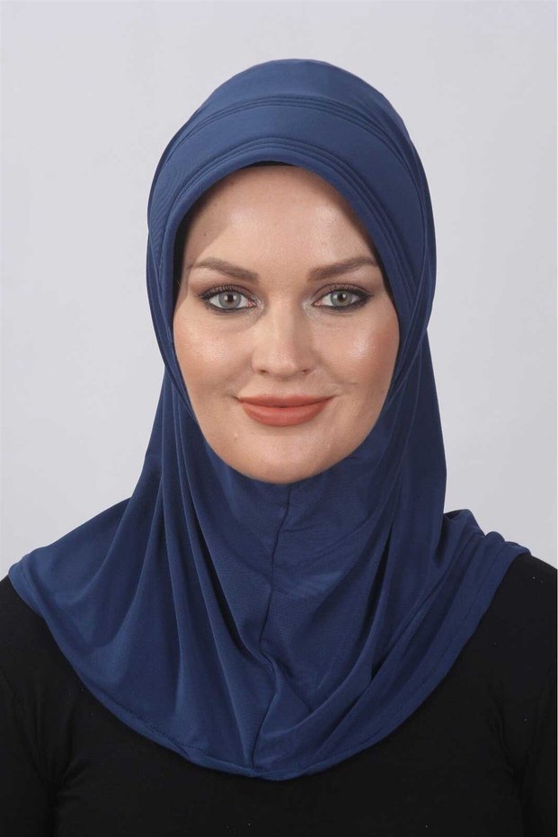 شال تكامتيك جاهز للارتداء باللون النيلي