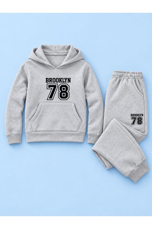 Busekids Unisex Multi-Print Hooded Sweatshirt and Jogger Pants