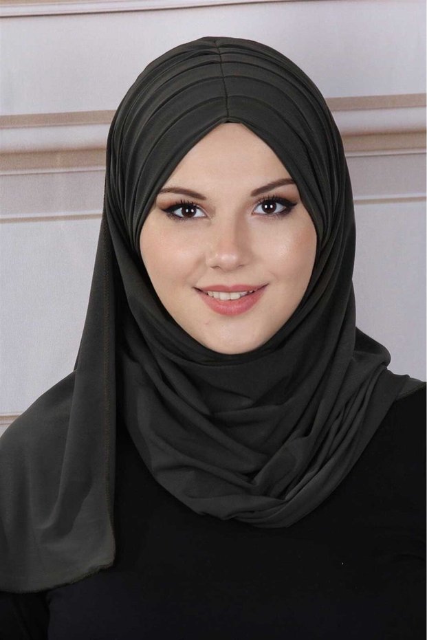 شال مطوي كاكي