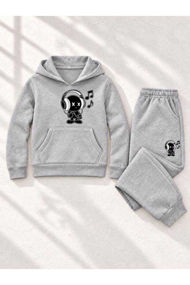 Busekids Unisex Multi-Print Hooded Sweatshirt and Jogger Pants