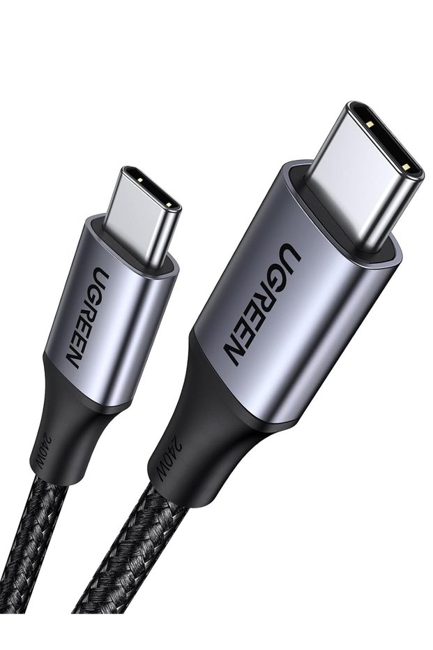 كابل نوع C بطول 2 متر، كابل USB C مجدول للشحن فائق السرعة بقوة 240 واط