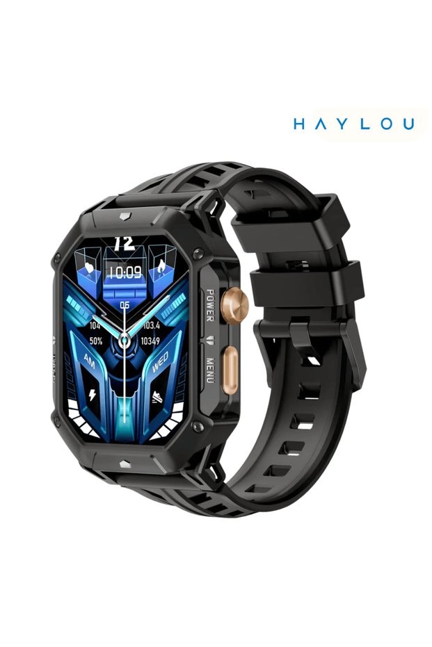 IRON N1 Smart Watch 2.13-inch AMOLED HD Display, 850mAh 100 Days Standby Battery Life,5ATM Waterproof,100+ Workout Modes, All-round Health Monitoring, Built-in GPS & Phone Notifications - Black