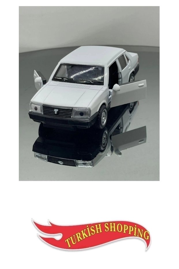 Tofaş Metal Car, 1:32 Scale, with Lights and Sounds, Pull-Back, Opening Doors, 13 cm, White