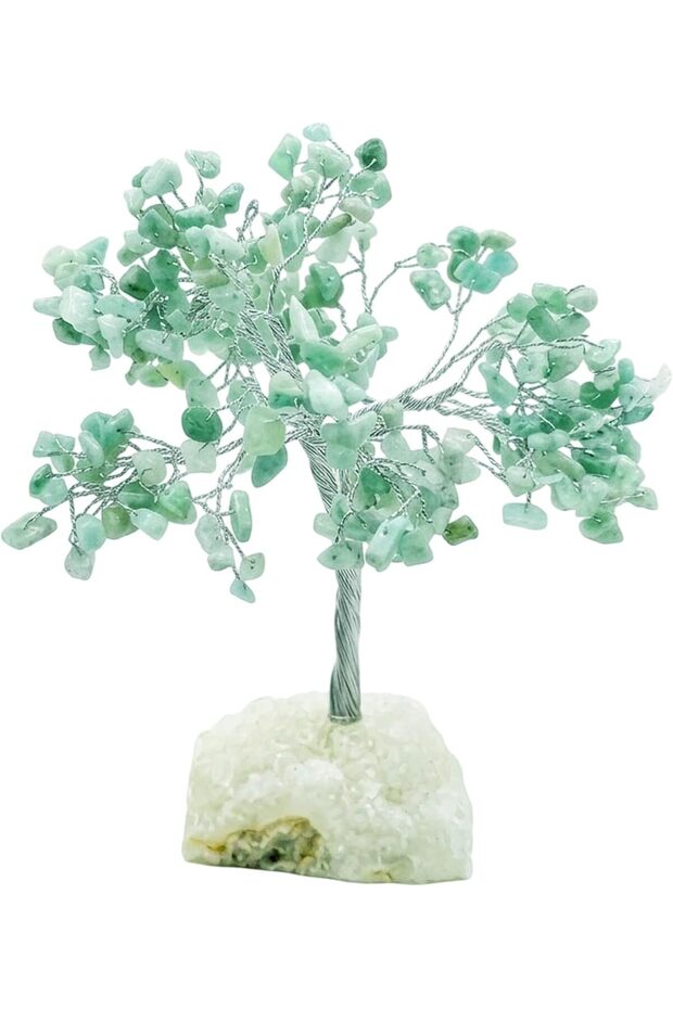 Latas Natural Amazonite Healing Crystal Tree For deco Room & Office |Spiritual Decorations Home Meditation Yoga Gift for Women