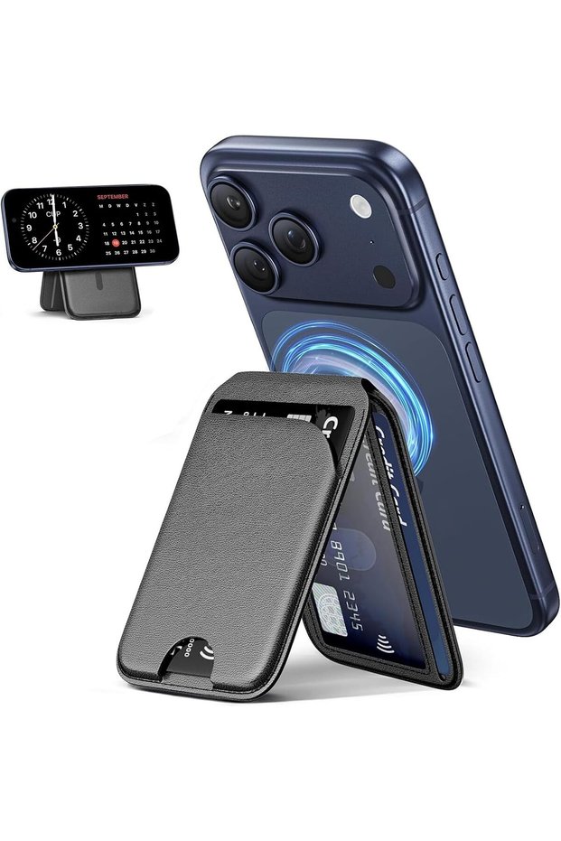 2-in-1 Magnetic Wallet Stand with RFID Blocking