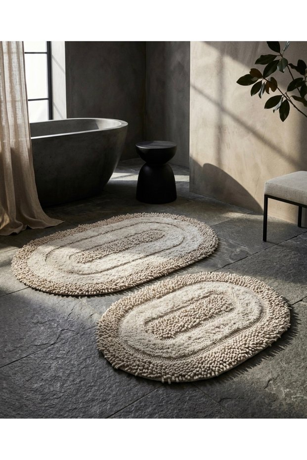Bath Mat, 100% cotton, set of 2 (60x100 + 50x60)