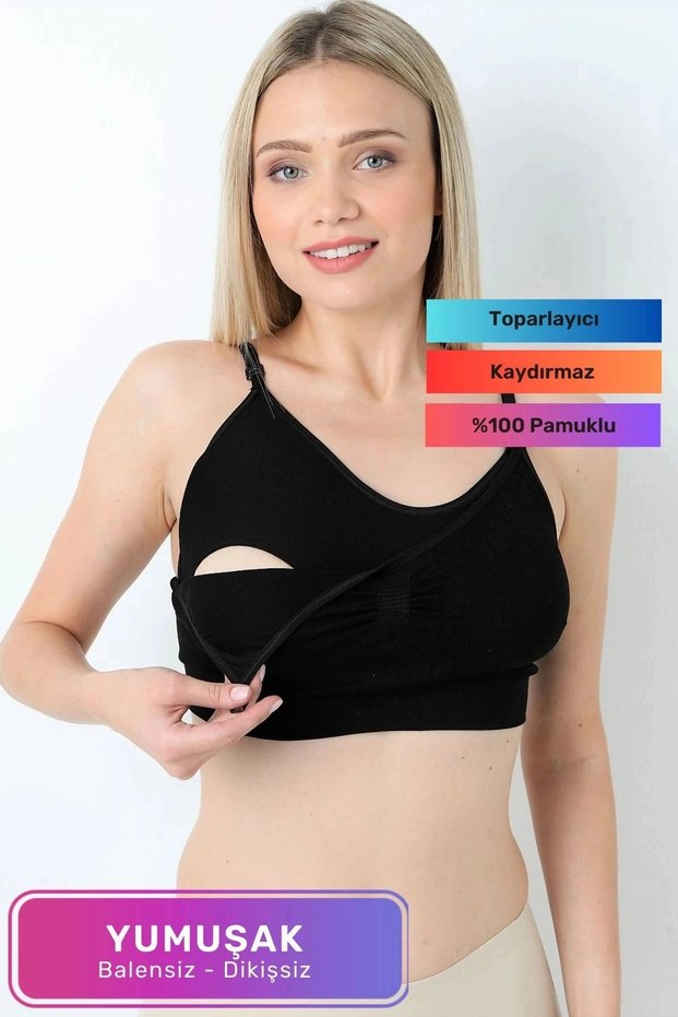 Premium True to Size Cotton Non-wired Nursing Bra—Postpartum Product for Daily Use and Loungewear