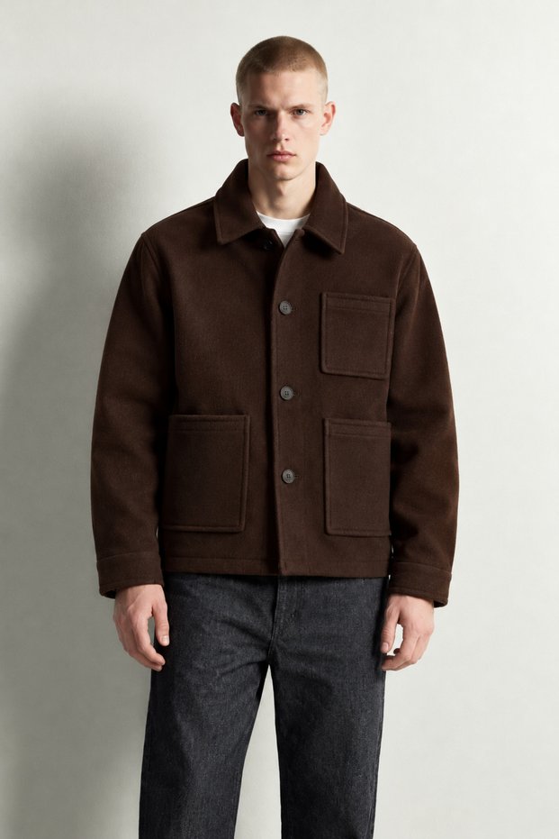Men's Regular-Fit Premium Melton Blazer with Quilted Lining