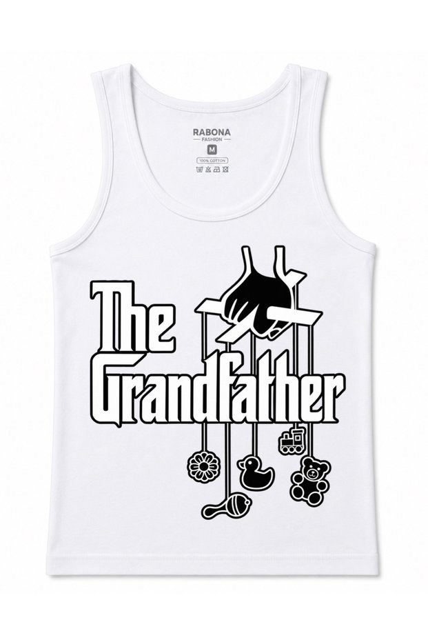 The Grandfather – Retro-Style Tank Top with Puppet Strings and Toy Figures