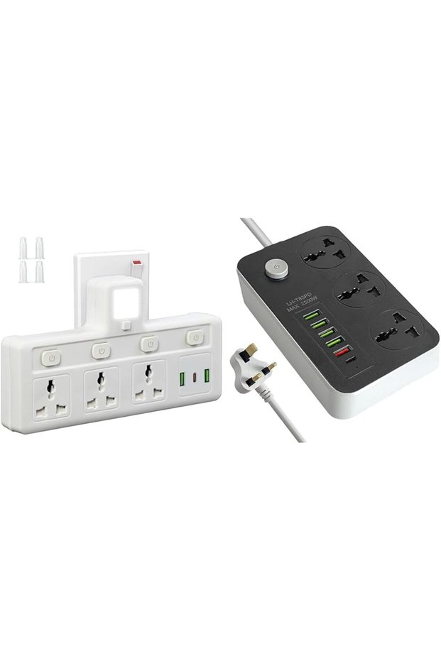 SKY-TOUCH Multi Plug Extension Socket with + Power Strips Extension Cord, Power Bundle